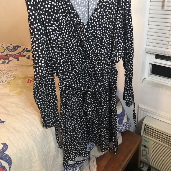 Polka Dot Wrap Dress - Picture 3 of 5
